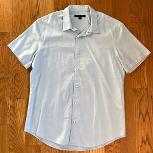 John Varvatos Button Up Baby Blue Collared Shirt